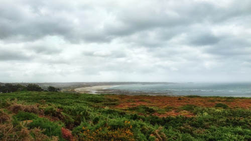 The wide expanse of St Oeun coast